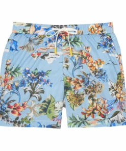 Deals 😍 Achille Print Swim Trunks Light blue Hartford Fashion Teen, Children 😀