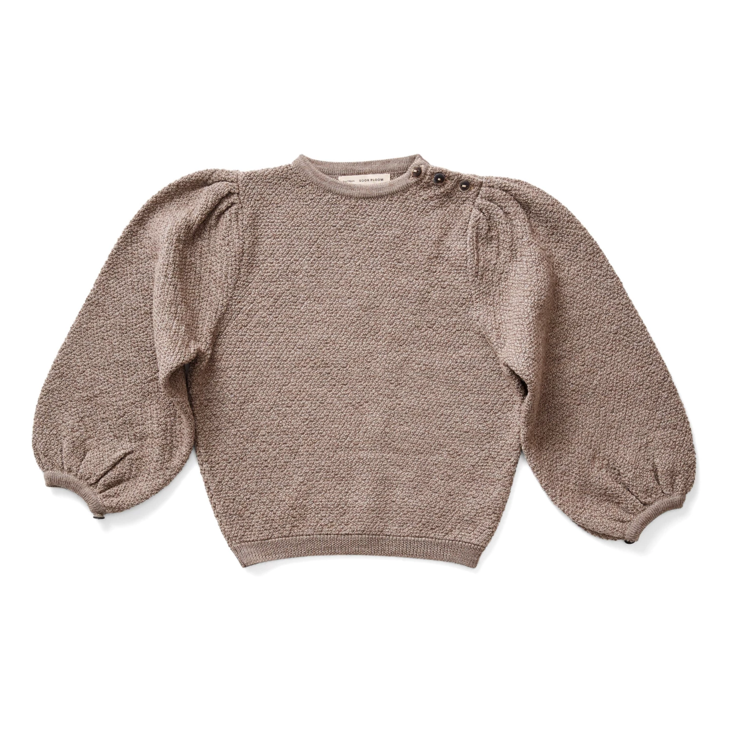 Coupon ๐ฏ Agnes Balloon Sleeve Merino Wool Jumper Taupe brown Soor Ploom Fashion Children โ๏ธ 1 Coupon ๐ฏ Agnes Balloon Sleeve Merino Wool Jumper Taupe brown Soor Ploom Fashion Children โ๏ธ