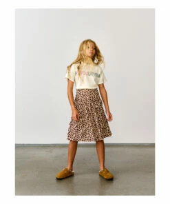 Best Pirce 💯 Amici Leopard Print Skirt Brown Bellerose Fashion Teen, Children 👍 -Outlet Kids' Fashion Store amici leopard print skirt brown bellerose fashion teen children 2