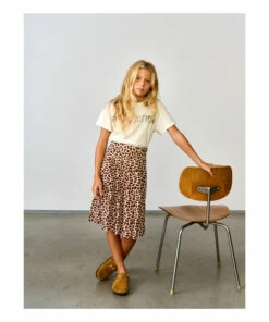Best Pirce 💯 Amici Leopard Print Skirt Brown Bellerose Fashion Teen, Children 👍 -Outlet Kids' Fashion Store amici leopard print skirt brown bellerose fashion teen children 3