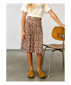 Best Pirce 💯 Amici Leopard Print Skirt Brown Bellerose Fashion Teen, Children 👍 -Outlet Kids' Fashion Store amici leopard print skirt brown bellerose fashion teen children 4