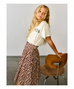 Best Pirce 💯 Amici Leopard Print Skirt Brown Bellerose Fashion Teen, Children 👍 -Outlet Kids' Fashion Store amici leopard print skirt brown bellerose fashion teen children 5