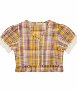 Discount 🌟 Andrea Short Sleeve Blouse Orange the new society Fashion Teen, Children ⌛