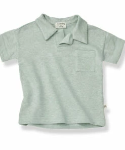 Discount 💯 Andreu Linen Polo Shirt Green water 1+ in the family Fashion Baby, Children 🔥