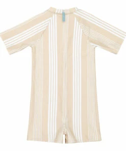 Promo ✨ Anti-UV Striped Playsuit Beige Minnow Fashion Children 😀 -Outlet Kids' Fashion Store anti uv striped playsuit beige minnow fashion children 2