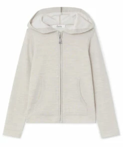 Cheap 👏 Ari Woollen Zip-Up Cardigan Heather grey Bonpoint Fashion Teen, Children 🎁