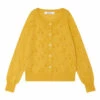 Coupon 💯 Aspiration Openwork Cardigan Yellow Bonpoint Fashion Children ⌛