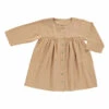 Deals 😍 Aubepine Double Cotton Muslin 👗 Dress Camel Poudre Organic Fashion Children ❤️