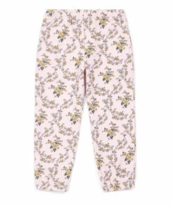 Budget ❤️ Aubepine Organic Cotton Floral Joggers Pale pink Bonton Fashion Children ⭐