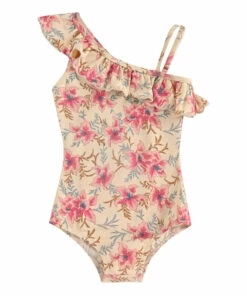 Coupon 🤩 Audrey Recycled Nylon 🩱 Swimsuit Ecru Louise Misha Fashion Teen, Children 💯