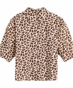 Best Sale ⌛ Ave Leopard Print Shirt Brown Bellerose Fashion Teen, Children 🤩