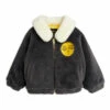 Outlet ⌛ Aviator Faux Fur Jacket Charcoal grey Mini Rodini Fashion Children ❤️