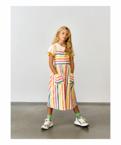 Budget ⭐ Axelle Striped 👗 Dress Yellow Bellerose Fashion Teen, Children 👍 -Outlet Kids' Fashion Store axelle striped dress yellow bellerose fashion teen children 2