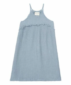 Deals ⌛ Aysu Organic Cotton Waffle 👗 Dress Grey blue Yoli & Otis Fashion Children 🌟