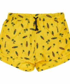 Outlet 🎉 Bahia Palm Tree Swim Trunks Yellow Sunchild Fashion Teen, Children 🔔