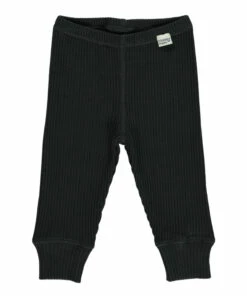Cheapest 🔥 Basil Organic Cotton Ribbed Leggings Black Poudre Organic Fashion Baby, Children 😍