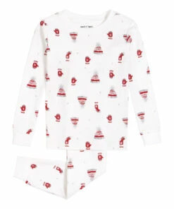Buy ⭐ Beanie Print Pyjama Set Off white Petit Lem Fashion Children 🛒