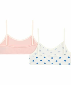 Hot Sale 😀 Belamour Crop Tops - Set of 2 Blue Petit Bateau Fashion Teen, Children 🔥 -Outlet Kids' Fashion Store belamour crop tops set of 2 blue petit bateau fashion teen children 2