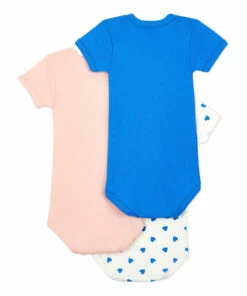 Hot Sale ✔️ Belamour Organic Cotton Baby Bodysuits - Set of 3 Blue Petit Bateau Fashion Baby, Children ❤️ -Outlet Kids' Fashion Store belamour organic cotton baby bodysuits set of 3 blue petit bateau fashion baby children 2