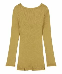 Hot Sale 👍 Bergen Silk Cotton T-shirt Ochre Minimalisma Fashion Children ✔️ -Outlet Kids' Fashion Store bergen silk cotton t shirtbergen silk cotton t shirt ochre minimalisma fashion children 3