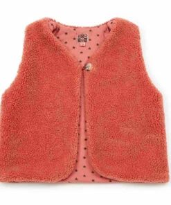 Flash Sale ✨ Beti Faux Fur Vest Pink Bonton Fashion Children 😀