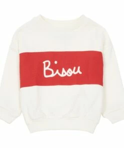 Best Sale 💯 Big Bisou organic cotton sweatshirt White Mathilde Cabanas Fashion Baby, Children 🎉