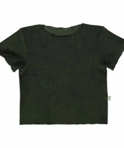 Cheapest 🔥 Birch Organic Cotton Terry Cloth T-shirt Dark green Poudre Organic Fashion Teen, Children 🛒