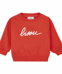 Best Sale ⌛ Bisou Sweatshirt Red Mathilde Cabanas Fashion Baby, Children 🎉