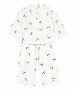 Best Sale 🔥 Bisous Pyjamas White Mathilde Cabanas Fashion Children ✔️