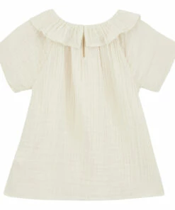 Promo ⌛ Bleur Double Organic Cotton Muslin Blouse White Petit Bateau Fashion Children ⌛ -Outlet Kids' Fashion Store bleur double organic cotton muslin blouse white petit bateau fashion children 2