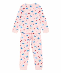 New 🎁 Blonde Organic Cotton Pyjamas Pink Petit Bateau Fashion Children ✔️ -Outlet Kids' Fashion Store blonde organic cotton pyjamas pink petit bateau fashion children 2