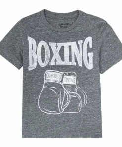 Best reviews of 🧨 Boxing T-shirt Grey Californian Vintage Fashion Teen, Children 💯