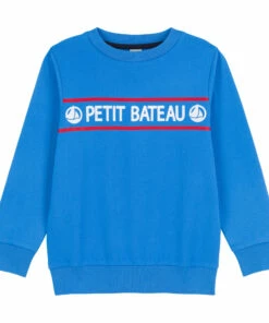 Flash Sale 🔔 Bref Sweatshirt Blue Petit Bateau Fashion Children 🧨