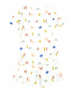 Best deal ✨ Brioche Lyocell Pyjamas White Petit Bateau Fashion Children 🔔 -Outlet Kids' Fashion Store brioche lyocell pyjamas white petit bateau fashion children 2