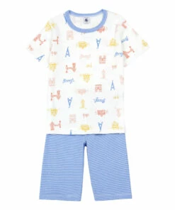 Coupon 🧨 Buddy Organic Cotton Pyjamas Blue Petit Bateau Fashion Children 🤩
