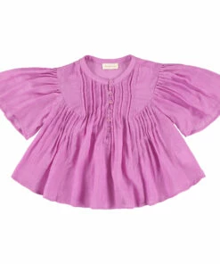 New ๐ Button-Up Blouse Pink Simple Kids Fashion Teen, Children โค๏ธ