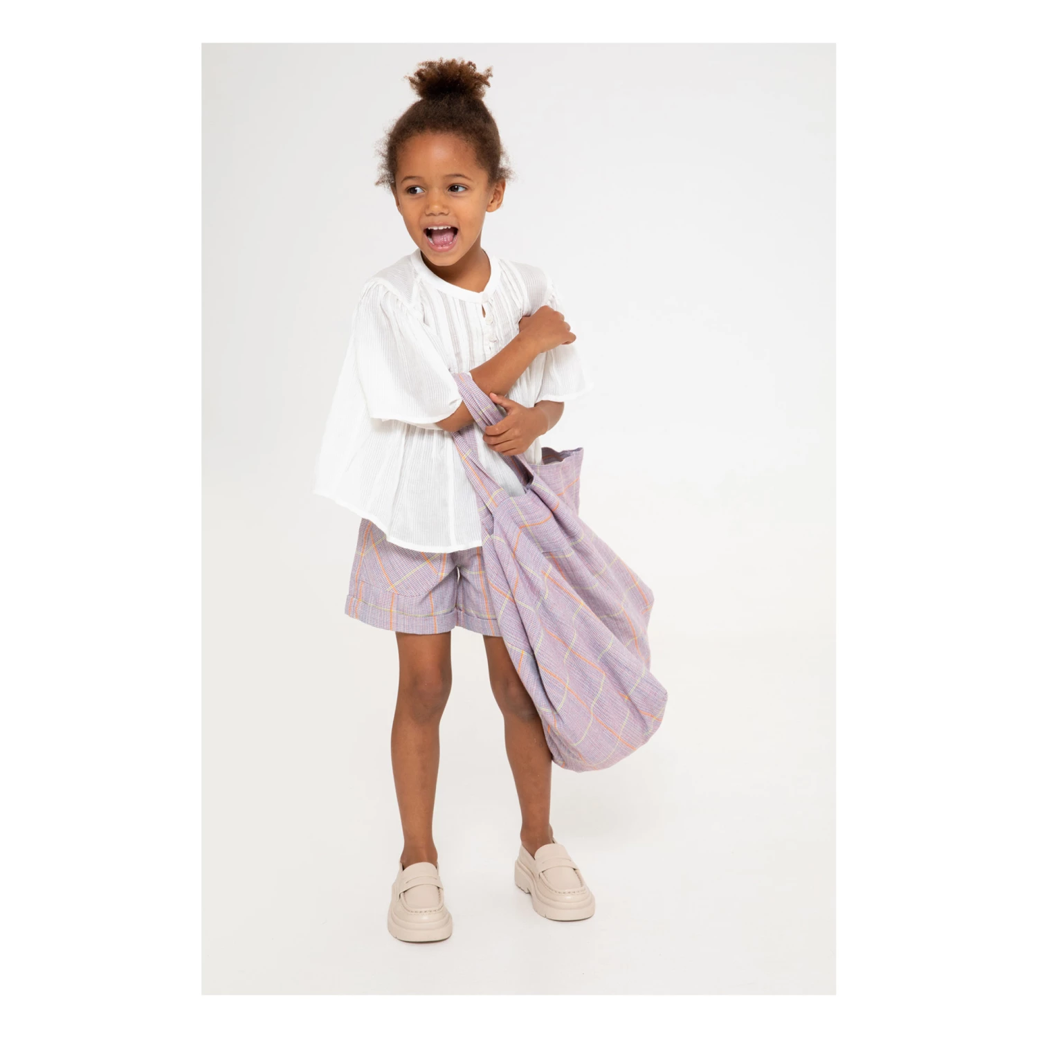 Coupon ๐ Button-Up Blouse White Simple Kids Fashion Teen, Children ๐ 4 Coupon ๐ Button-Up Blouse White Simple Kids Fashion Teen, Children ๐ - Image 4