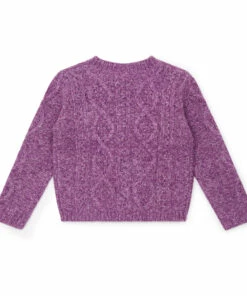 Best Sale 🌟 Cable-Knit Jumper Mauve Bonton Fashion Children 👍 -Outlet Kids' Fashion Store cable knit jumper mauve bonton fashion children 2
