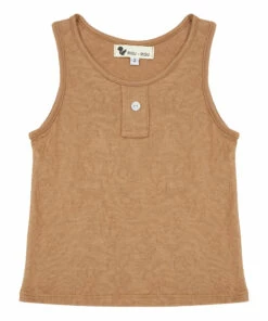 Outlet 😀 Cacheur Organic Cotton Tank Top Brown Risu Risu Fashion Teen, Children 👍