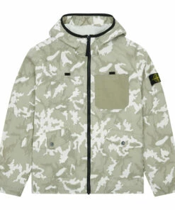 Best Sale ✨ Camouflage Zipped Jacket Beige Stone Island Fashion Teen, Children 🎉