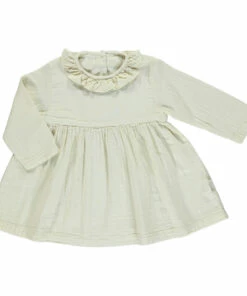 Cheapest ✨ Campanule Double Cotton Muslin 👗 Dress Cream Poudre Organic Fashion Children 👍