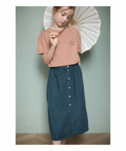 Brand new 🎁 Carla Cotton Muslin Skirt Navy blue Marlot Paris Fashion Children 👏