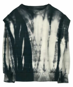 New 👍 Carly Tie-Dye Sweatshirt Black Finger in the nose Fashion Teen, Children ✨