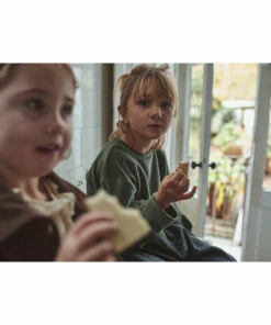 Best Sale 🔔 Cassandre Velvet Sweatshirt Chrome green Poudre Organic Fashion Baby, Children 🔔 -Outlet Kids' Fashion Store cassandre velvet sweatshirt chrome green poudre organic fashion baby children 6