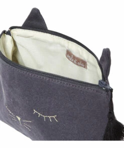 Brand new 🛒 Cat Pouch Charcoal grey Emile et Ida Fashion Children 🔥 -Outlet Kids' Fashion Store cat pouch charcoal grey emile et ida fashion children 3