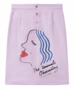 Cheap ⭐ Cat Skirt Mauve The Animals Observatory Fashion Children 🛒 -Outlet Kids' Fashion Store cat skirt mauve the animals observatory fashion children 3