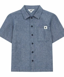 Coupon 🎉 Chambray Shirt Blue Hundred Pieces Fashion Teen, Children ❤️