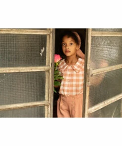 Outlet 🌟 Checked Frill Blouse Dusty Pink Emile et Ida Fashion Baby, Children ⭐ -Outlet Kids' Fashion Store checked frill blouse dusty pink emile et ida fashion baby children 3