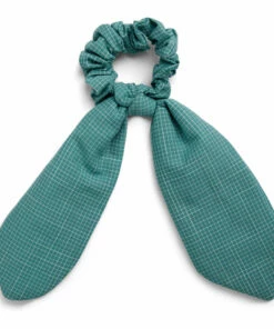 Discount 🌟 Checked Scrunchie Turquoise Bonpoint Fashion Children 🌟