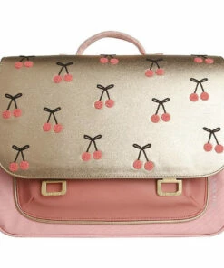 Outlet ๐ Cherry Pompon Midi School Bag Gold Jeune Premier Fashion Children โค๏ธ